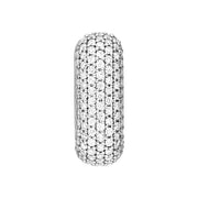 5 Row Pave Diamond Paper Clip Huggies (1-1/3tcw)