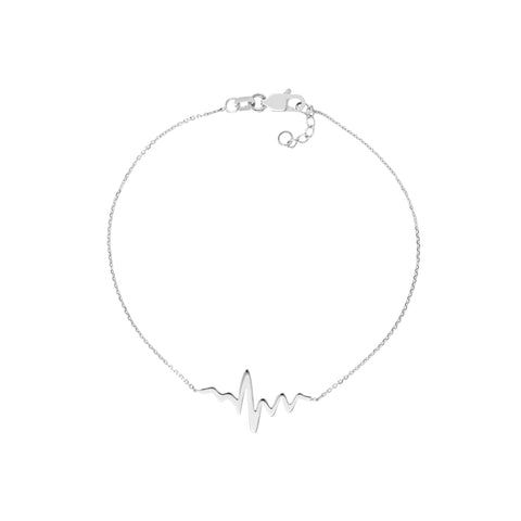 Heartbeat on Chain Adjustable Bracelet