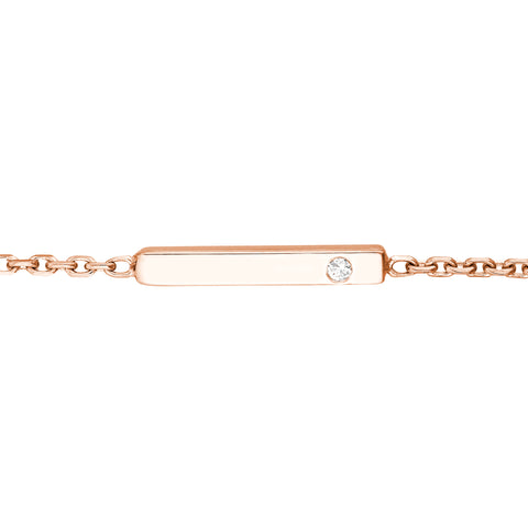 Staple Bar with Diamond Adjustable Choker