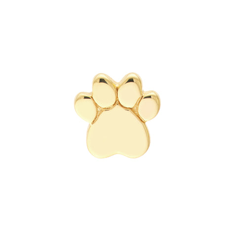 Dog Paw Stud Earrings on Post Back