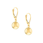 10mm Polished Ball Earrings on Leverback