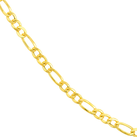 4.90mm Hollow Cuban Figaro Chain