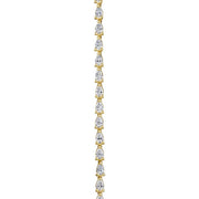 Pear Diamond Tennis Bracelet in 18k Yellow Gold