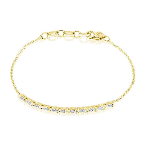 Pear Diamond Bracelet in 18k Yellow Gold