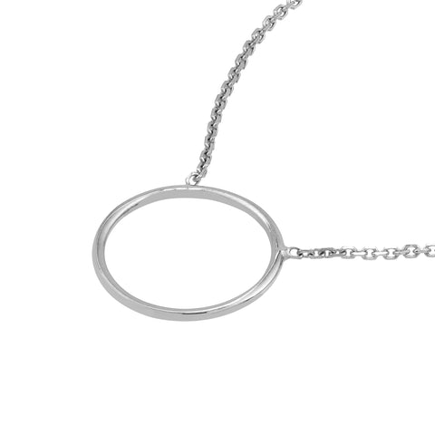 Open Wire Circle Adjustable Necklace