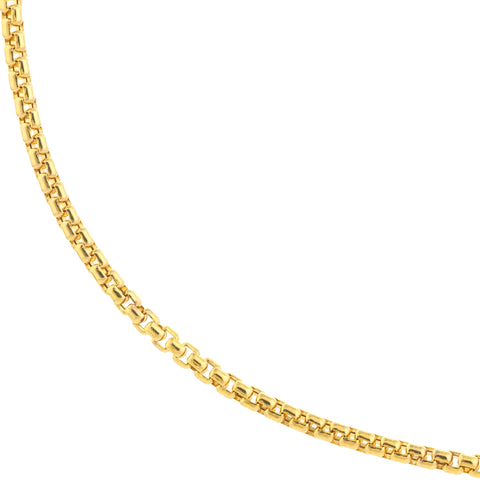 2.6mm Hollow Round Box Chain with Lobster Lock