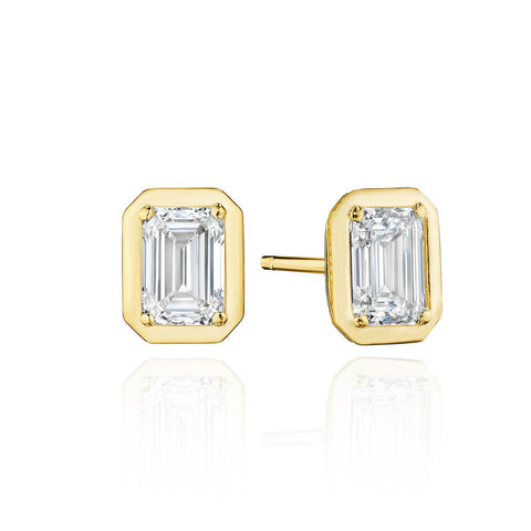 Emerald Diamond Stud Earring - 1.5ct