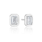 Emerald Diamond Stud Earring - 2.07ct