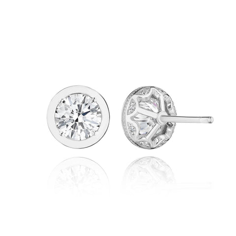 Round Diamond Stud Earring - 2.08ct