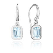 Sky Blue Topaz French Wire Earring - 1.4ct