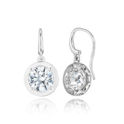 Diamond French Wire Earring - 4.08ct