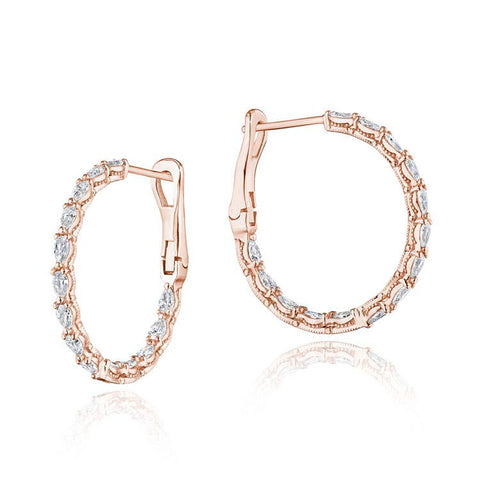 Large Hoop Earrings in 18k Rose Gold