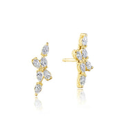 Pear Diamond Earrings in 18k Yellow Gold