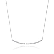 Pear Diamond Necklace in 18k White Gold