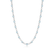 Sky Blue Topaz Link Necklace