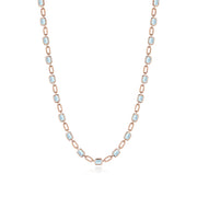 Sky Blue Topaz Link Necklace