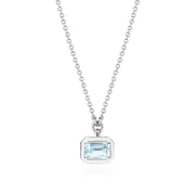 Sky Blue Topaz Necklace - 0.7ct