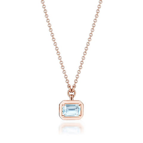 Sky Blue Topaz Necklace - 0.7ct