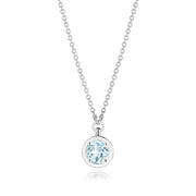 Sky Blue Topaz Necklace - 0.7ct