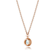 Sky Blue Topaz Necklace - 0.7ct