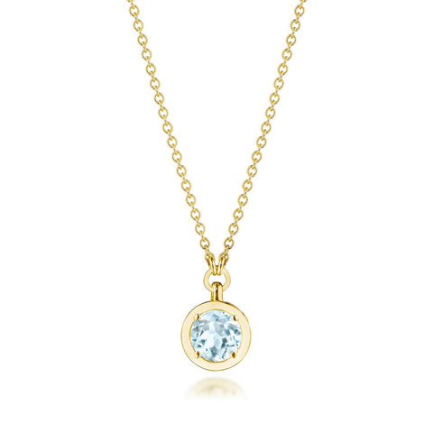 Sky Blue Topaz Necklace - 0.7ct