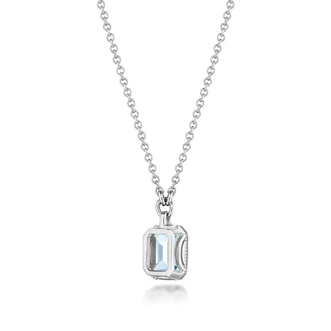 Sky Blue Topaz Necklace - 0.7ct