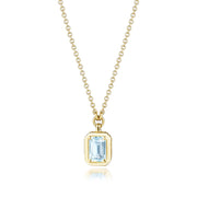 Sky Blue Topaz Necklace - 0.7ct