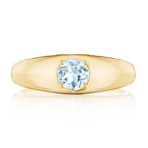 Domed Sky Blue Topaz Ring - 0.7ct