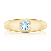 Domed Sky Blue Topaz Ring - 0.7ct