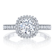 Round with Cushion Bloom Engagement Ring