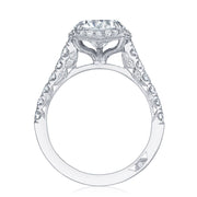 Round with Cushion Bloom Engagement Ring