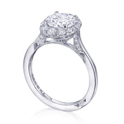 Round, Oval Bloom Engagement Ring