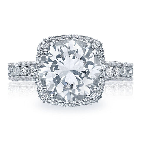 Round with Cushion Bloom Engagement Ring