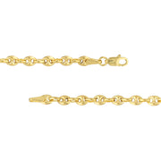 3.70mm Puff Mariner Chain with Lobster Lock