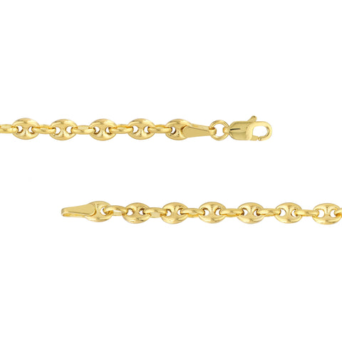 3.70mm Puff Mariner Chain with Lobster Lock