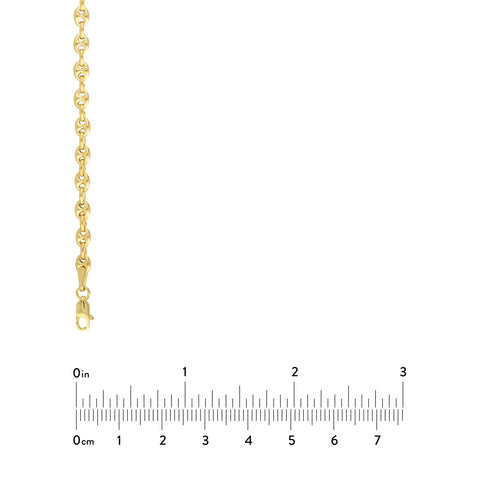 3.70mm Puff Mariner Chain with Lobster Lock