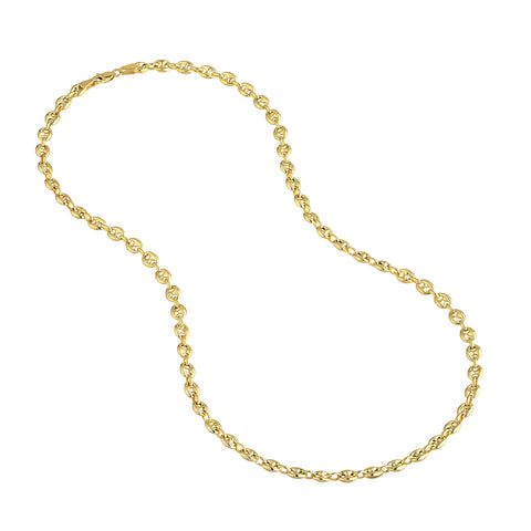 4.5mm Puff Mariner Chain with Lobster Lock