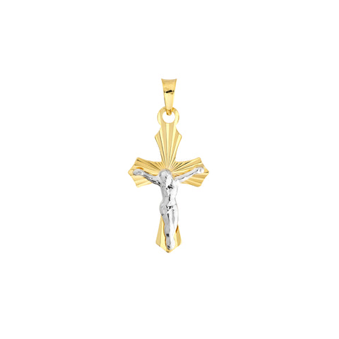 Two-Tone Small D/C Crucifix