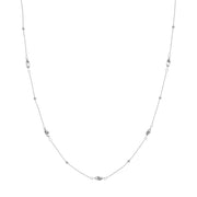 Bead and Marquise Stations Necklace