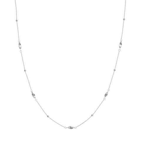 Bead and Marquise Stations Necklace