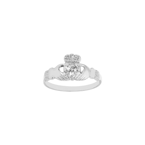 Claddagh Ring with 1/10tcw Diamond Accent