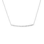 Diamond-Cut Curved Bar Adjustable Necklace