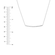 Diamond-Cut Curved Bar Adjustable Necklace