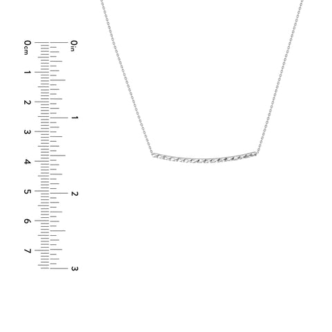 Diamond-Cut Curved Bar Adjustable Necklace