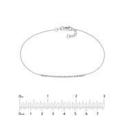 Diamond-Cut Curved Bar on Chain Bracelet