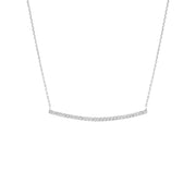 Curved Bar Adj. Necklace with 1/5tcw Diamond