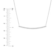 Curved Bar Adj. Necklace with 1/5tcw Diamond