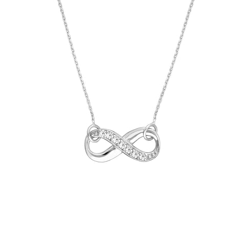 Infinity Adj. Necklace with 1/15tcw Diamond