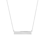 Adjustable 18 Bar Necklace with 2pt Diamond