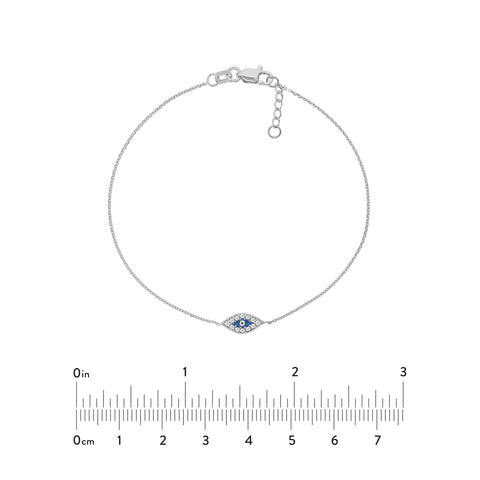 Mini CZ Evil Eye Adjustable Bracelet